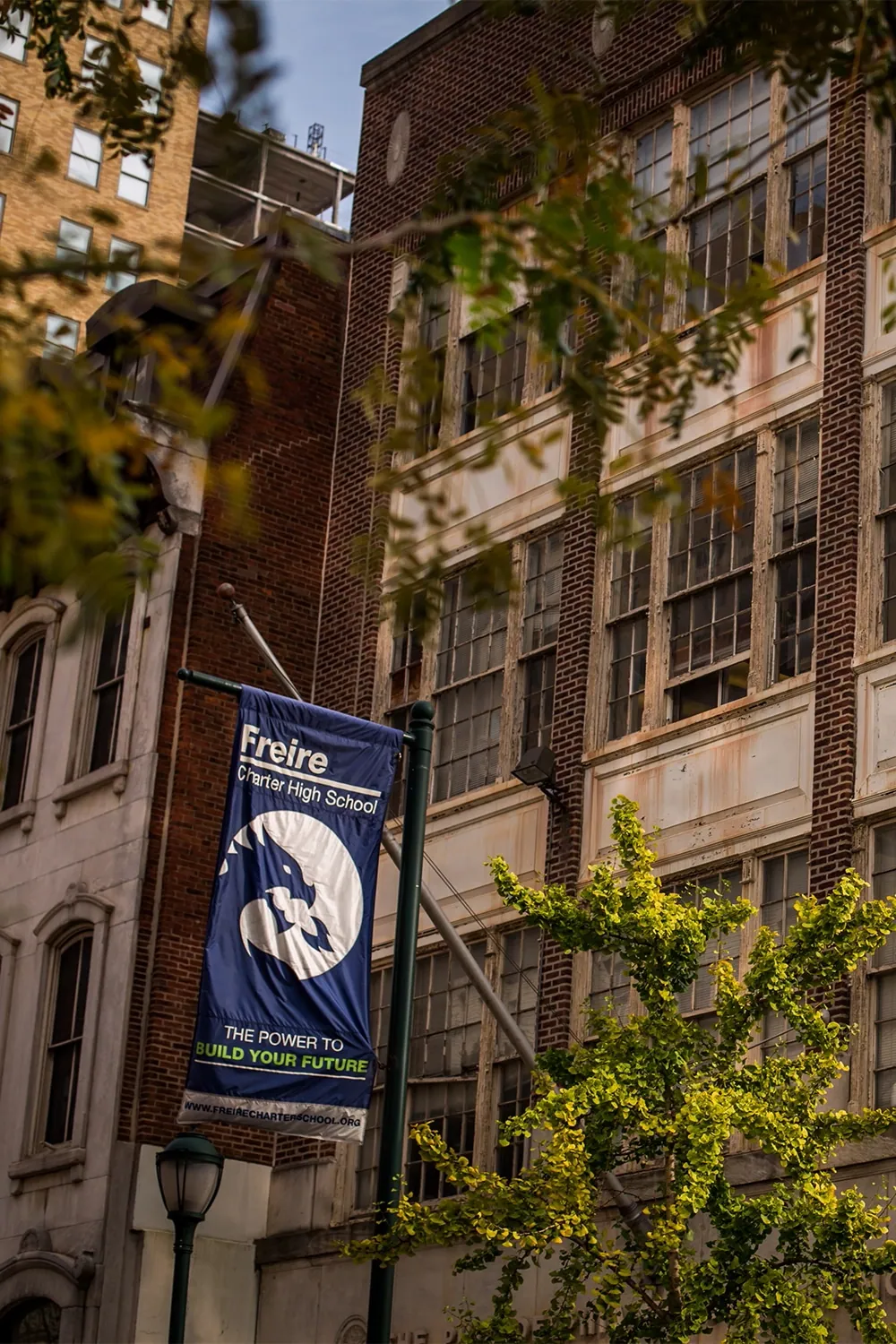 Freire Charter High School building on Chestnut Street