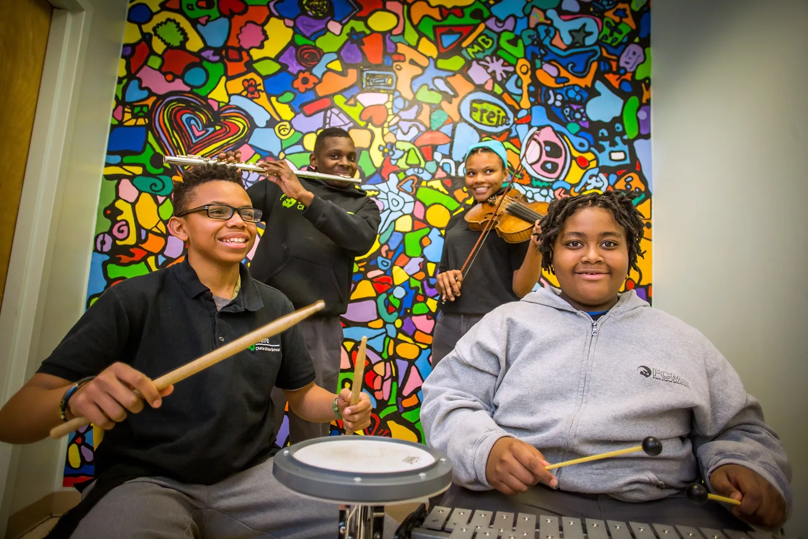 Freire Charter Middle School students