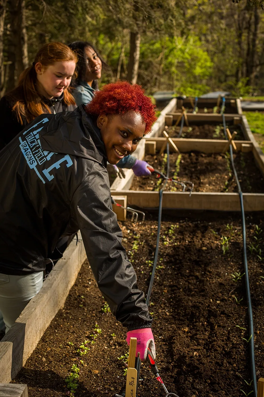 Freire Wilmington student gardening